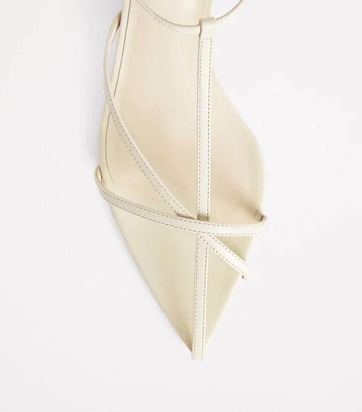 Jil Sander Leather Strappy Heeled Sandals 35 - Image 4