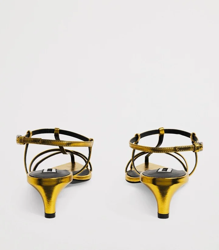 Jil Sander Leather Strappy Heeled Sandals - Image 4
