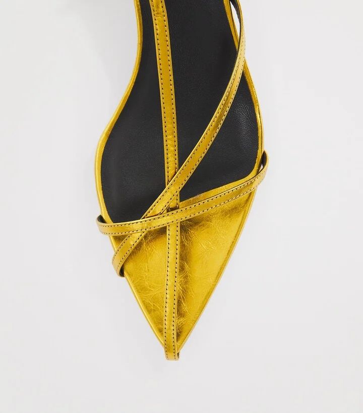 Jil Sander Leather Strappy Heeled Sandals - Image 5