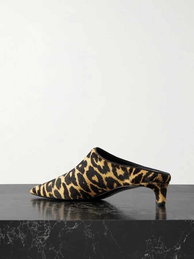 Jil Sander - Leopard-print Calf Hair Mules - Animal print - Image 3