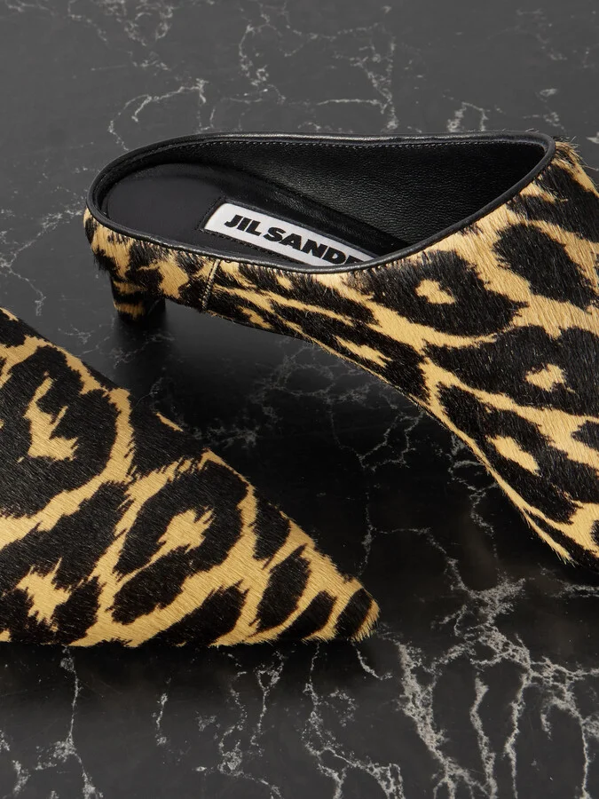 Jil Sander - Leopard-print Calf Hair Mules - Animal print - Image 4