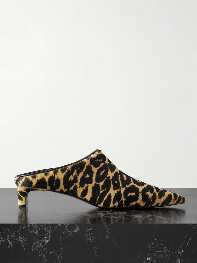 Jil Sander - Leopard-print Calf Hair Mules - Animal print