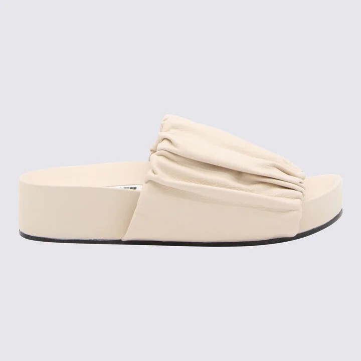 Jil Sander Light Beige Leather Sandals