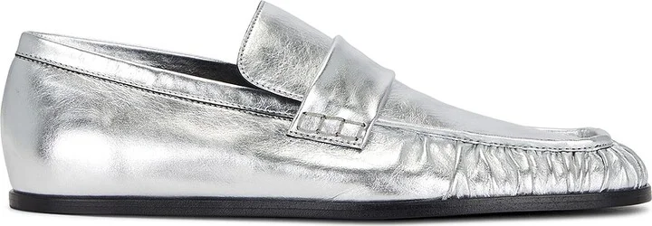 Jil Sander Loafer in Metallic Silver