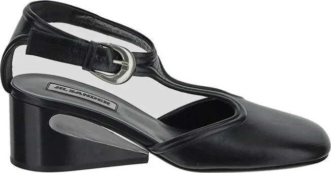 Jil Sander Mary Jane Buckled Pumps