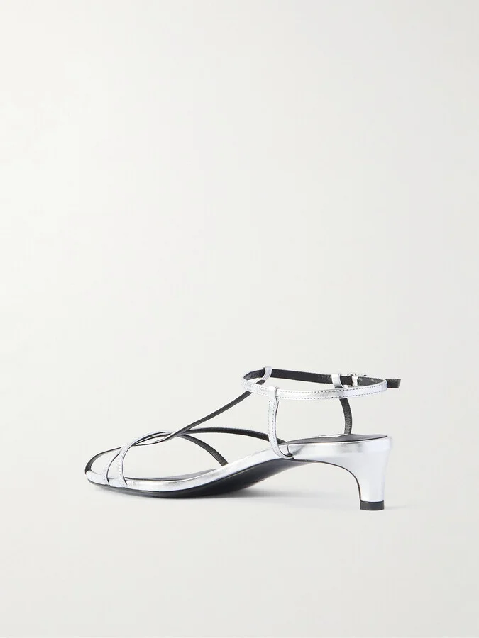 Jil Sander - Metallic Leather Sandals - Silver - Image 3