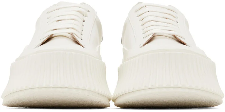 Jil Sander Off-White Agnellato Oversize Sole Sneaker - Image 2