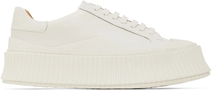 Jil Sander Off-White Agnellato Oversize Sole Sneaker