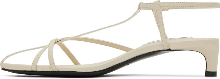 Jil Sander Off-White High Heeled Sandals - Image 3