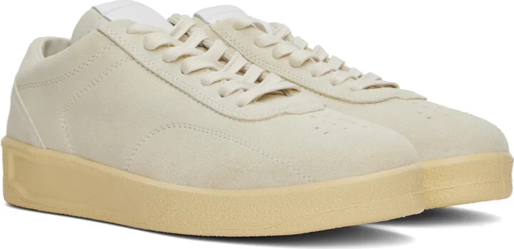 Jil Sander Off-White Lace-Up Sneakers - Image 4