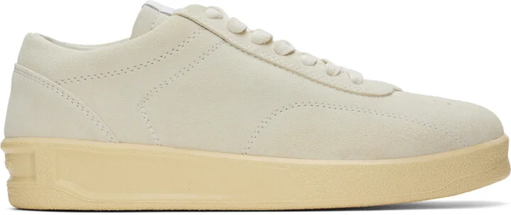Jil Sander Off-White Lace-Up Sneakers