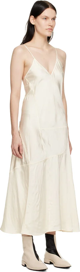 Jil Sander Off-White Leather Ankle Boots - Image 5