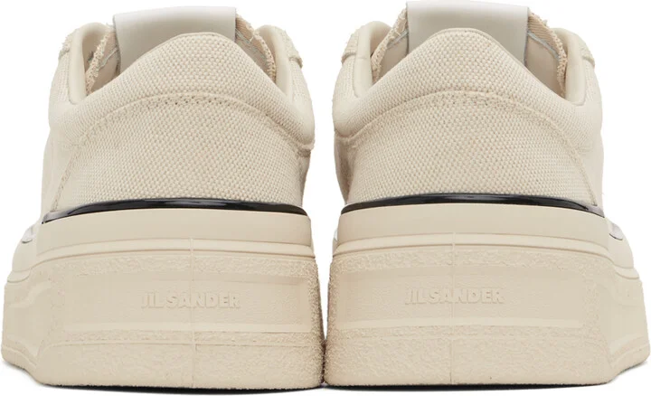 Jil Sander Off-White Low-Top Sneakers - Image 2