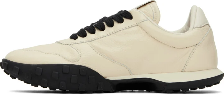 Jil Sander Off-White Low Top Sneakers - Image 3