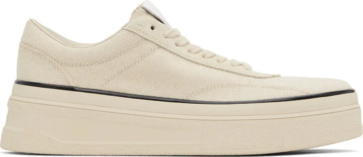 Jil Sander Off-White Low-Top Sneakers