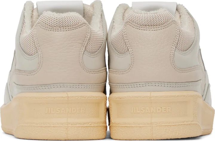 Jil Sander Off-White Perforated Sneakers - Image 2