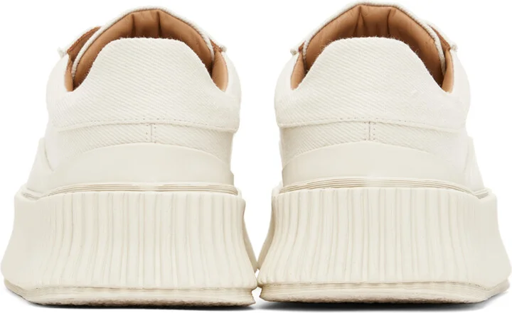 Jil Sander Off-White Platform Sneakers - Image 2