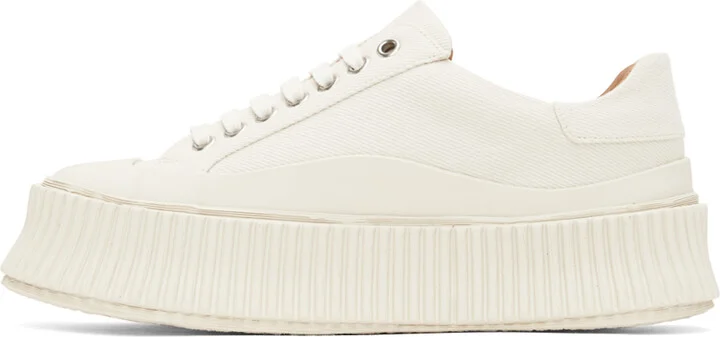 Jil Sander Off-White Platform Sneakers - Image 3