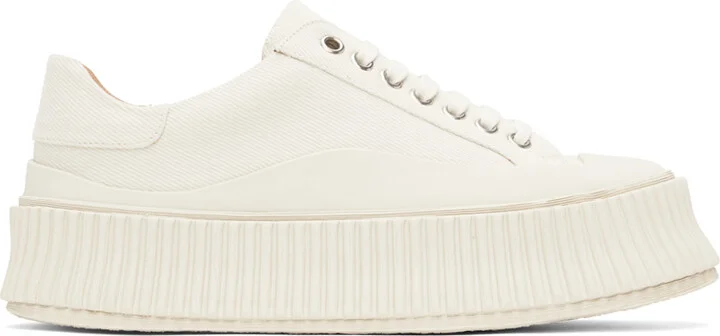 Jil Sander Off-White Platform Sneakers