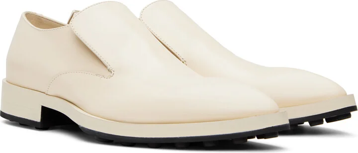Jil Sander Off-White Pointed Loafers - Image 4