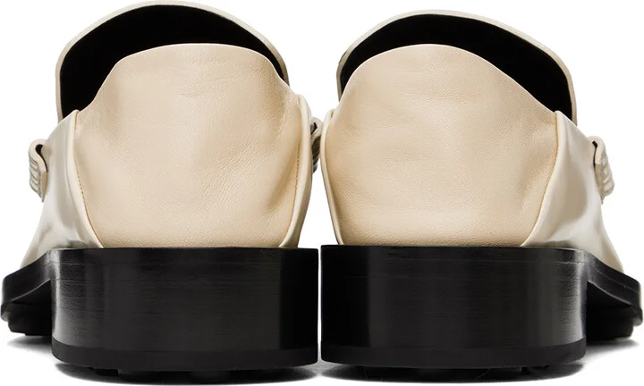 Jil Sander Off-White Pointed Toe Loafers - Image 2