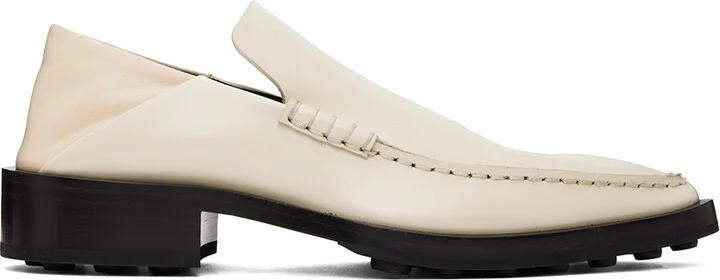 Jil Sander Off-White Pointed Toe Loafers