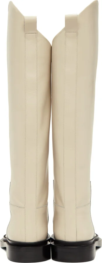 Jil Sander Off-White Riding Tall Boots - Image 2