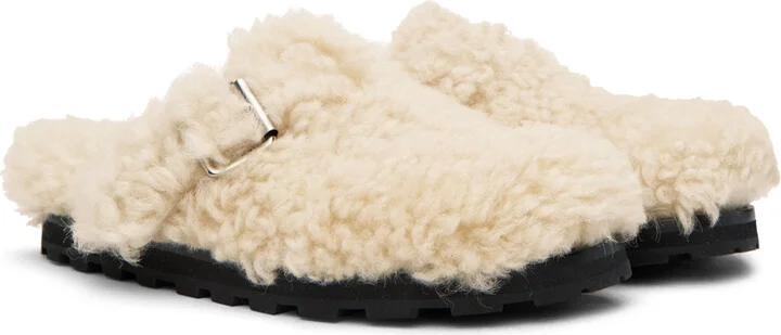 Jil Sander Off-White Single Buckle Loafers - Image 4
