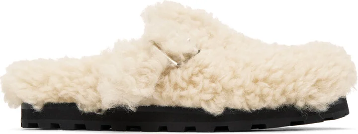 Jil Sander Off-White Single Buckle Loafers