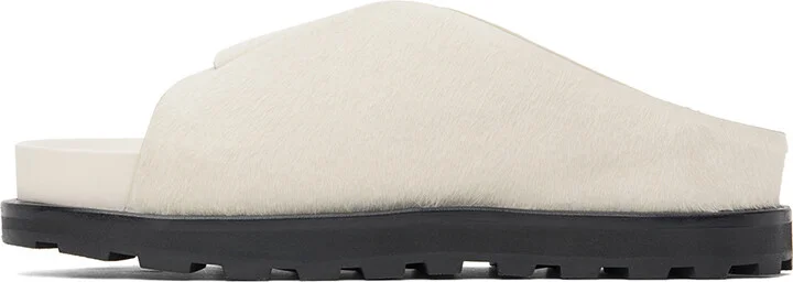 Jil Sander Off-White Velcro Sandals - Image 3