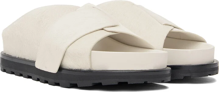 Jil Sander Off-White Velcro Sandals - Image 4