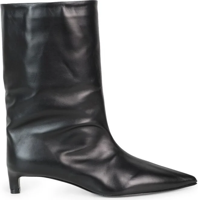 Jil Sander Pointed-Toe High Ankle Boots