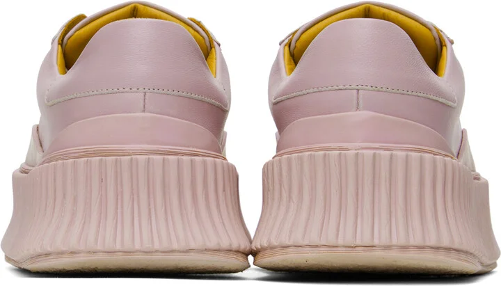Jil Sander Purple Leather Sneakers - Image 2