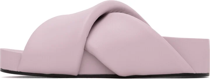 Jil Sander Purple Oversized Wrapped Sandals - Image 3