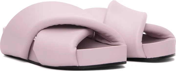 Jil Sander Purple Oversized Wrapped Sandals - Image 4