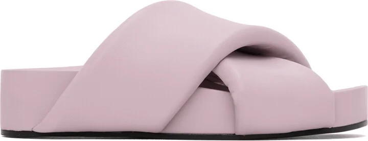 Jil Sander Purple Oversized Wrapped Sandals
