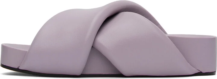 Jil Sander Purple Padded Slides - Image 3