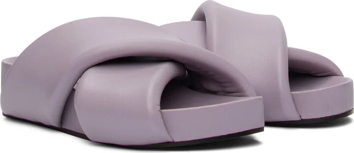 Jil Sander Purple Padded Slides - Image 4