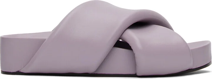 Jil Sander Purple Padded Slides