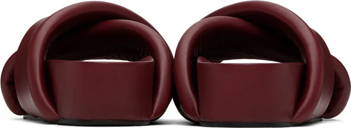 Jil Sander Red Padded Slides - Image 2