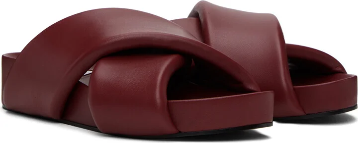 Jil Sander Red Padded Slides - Image 4