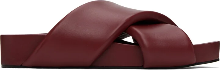 Jil Sander Red Padded Slides