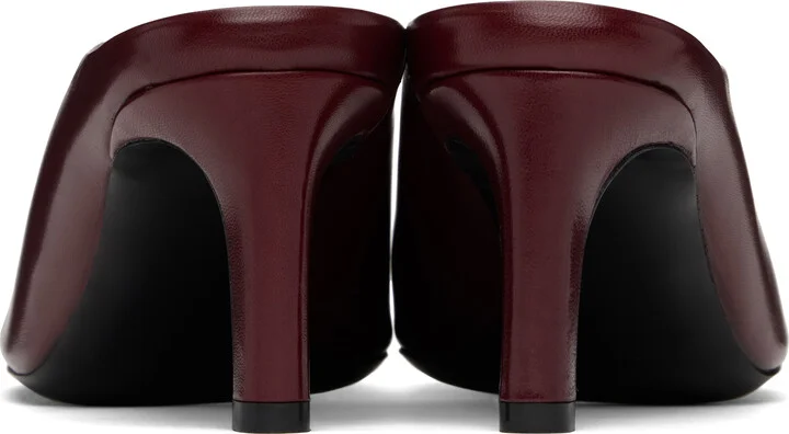 Jil Sander Red Square Toe Mules - Image 2