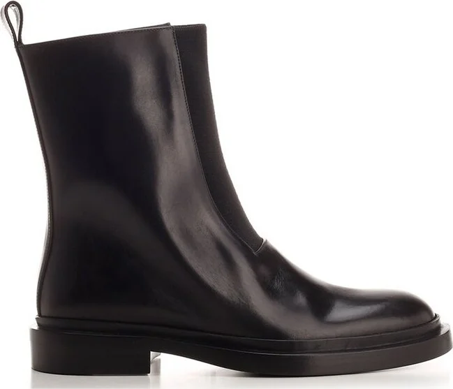 Jil Sander Round-Toe Ankle Boots