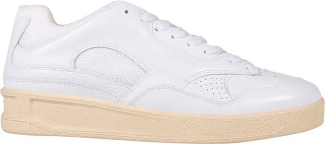 Jil Sander Round Toe Lace-Up Sneakers