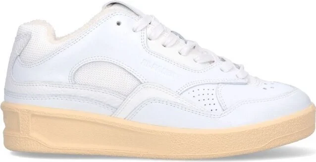 Jil Sander Round Toe Lace-Up Sneakers