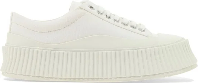 Jil Sander Round Toe Low-Top Sneakers
