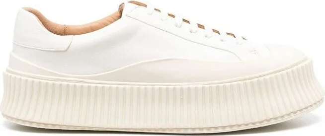 Jil Sander Round Toe Low-Top Sneakers