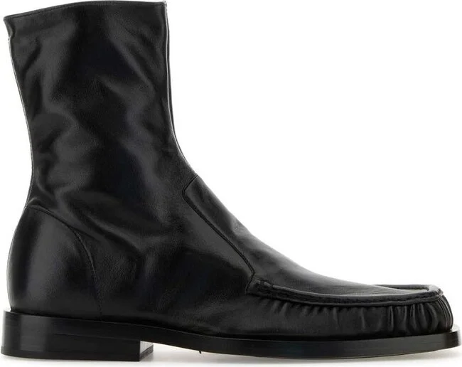 Jil Sander Ruched Ankle Boots