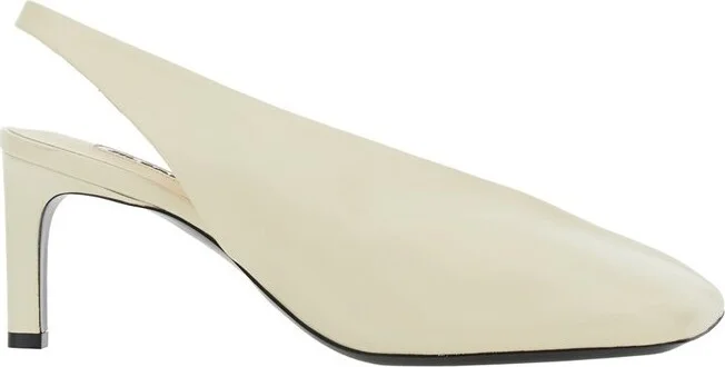Jil Sander Square Toe Slingback Pumps